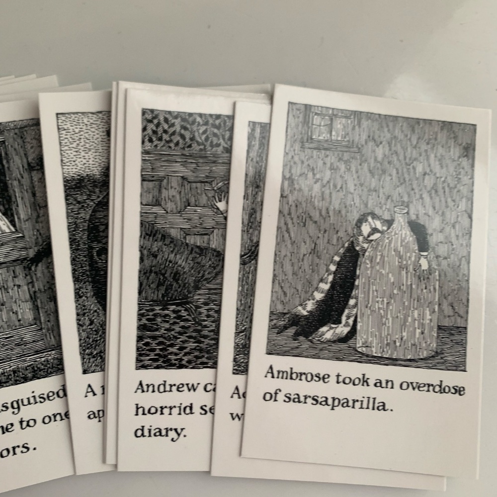 Edward Gorey "The Helpless Doorknob: A Shuffled Story" card deck - Picture 4 of 4